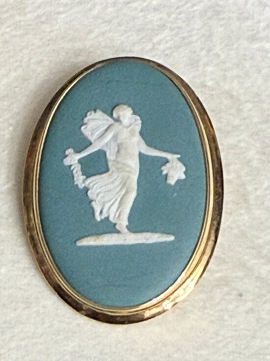 Wedgwood Jewelry - Wedgwood England Brooch Dancing Goddess Large Oval 1.5" x 1.25"